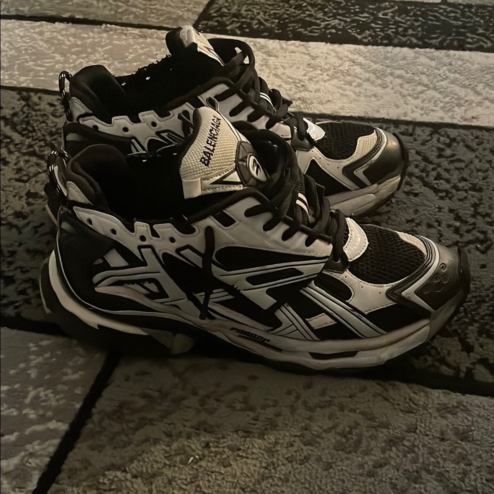 Balenciaga Black and White Sneakers
